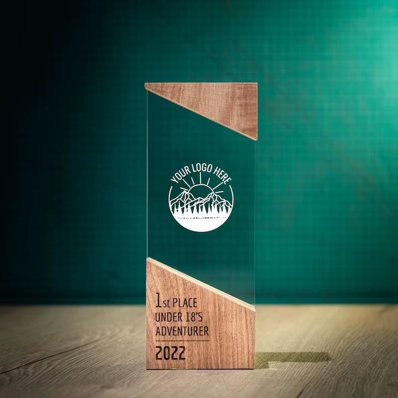 Wood crystal assembled trophy-03