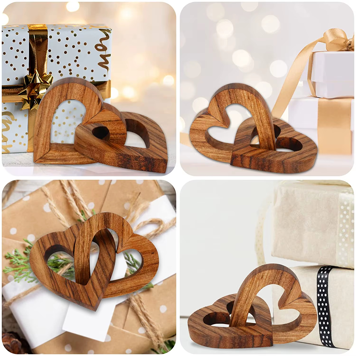 Wooden heart decorations4