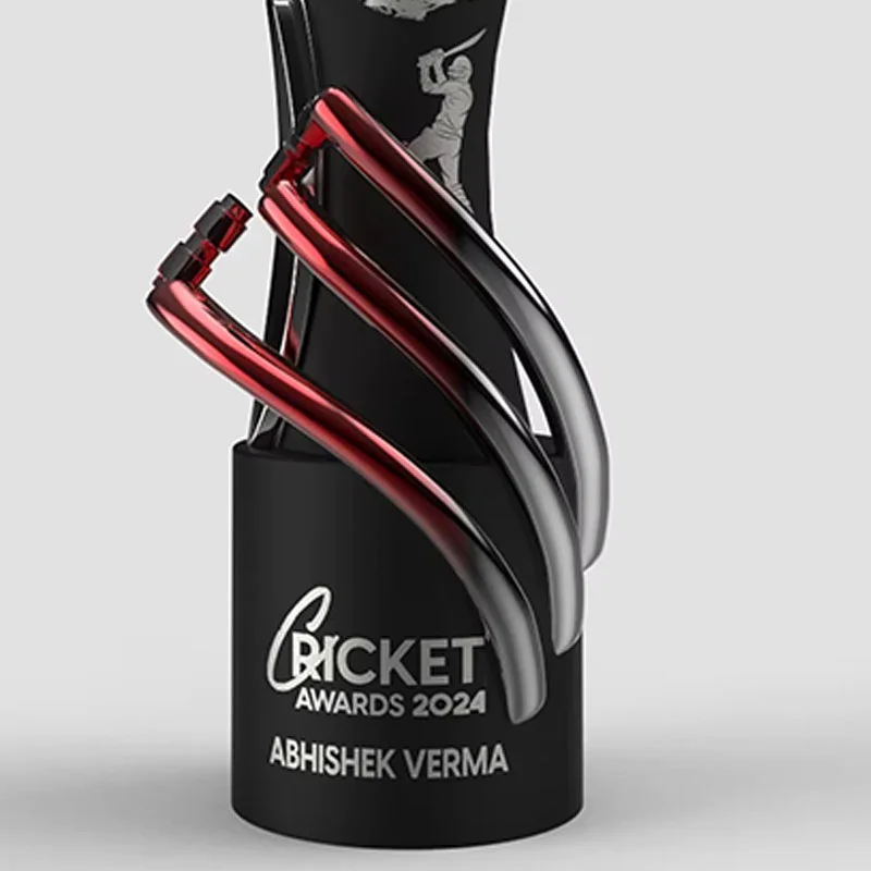 High-end custom cricket trophy