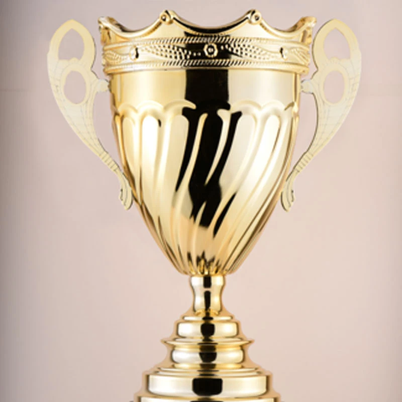 Large metal trophy with wooden base1