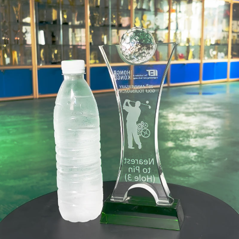 Creative crystal golf trophy
