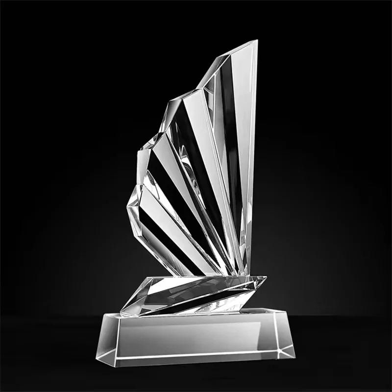 Crystal logo award trophy1