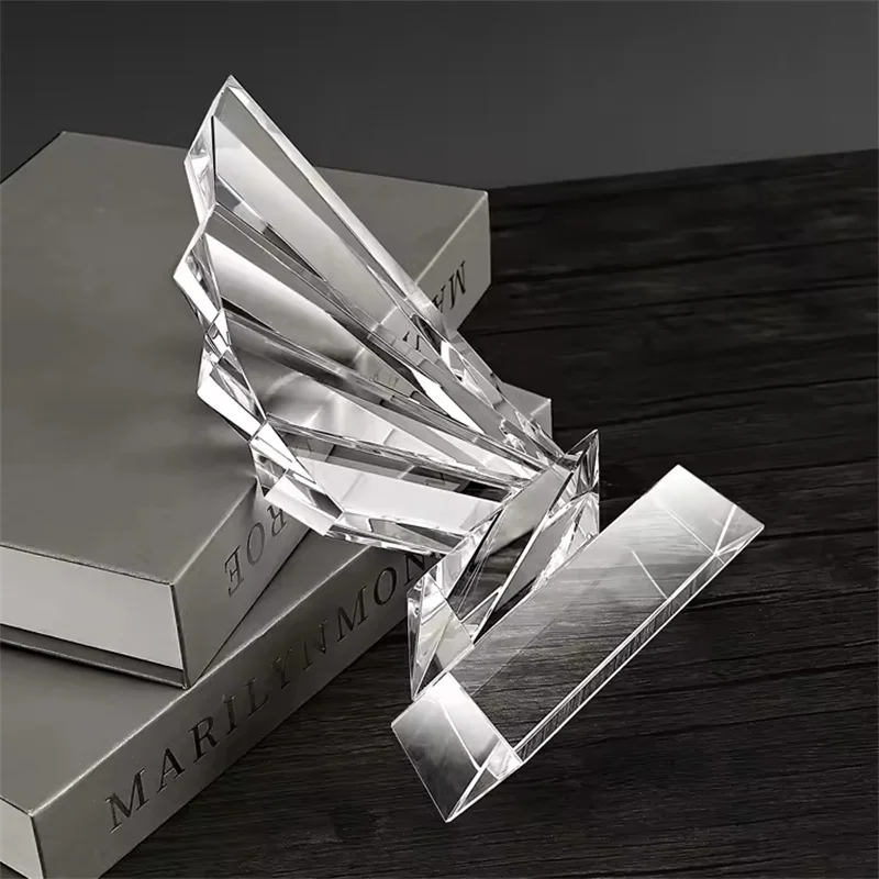 Crystal logo award trophy4