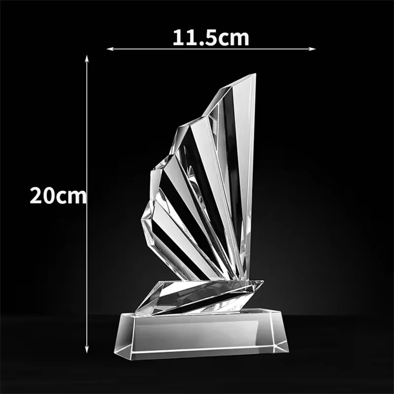 Crystal logo award trophy6