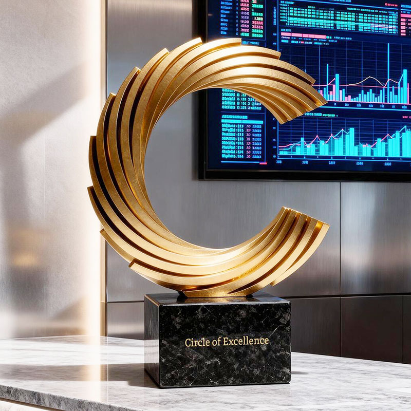 Personalized logo metal trophy2