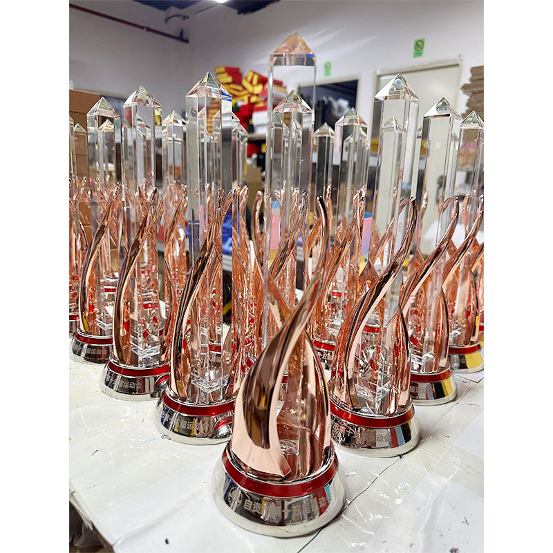 Sports crystal metal trophy2