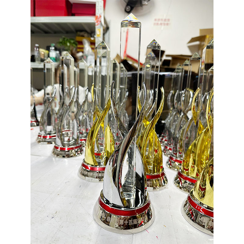 Sports crystal metal trophy3
