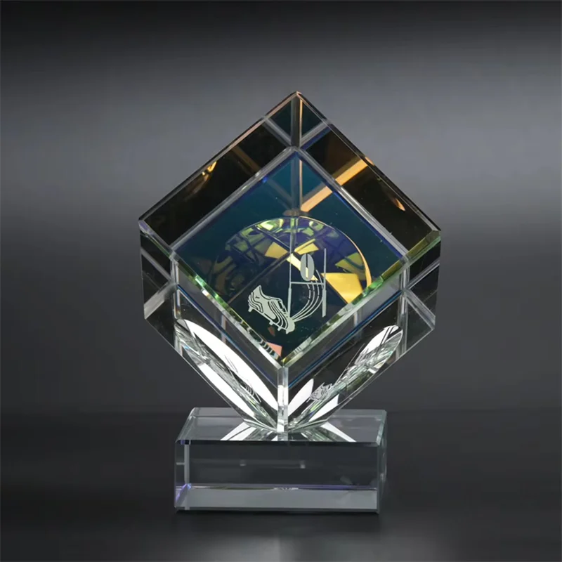 Square 3D Corroded Crystal Block3