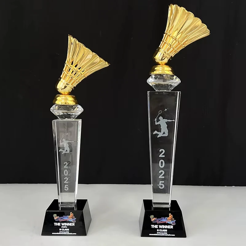 Ready-made badminton trophies