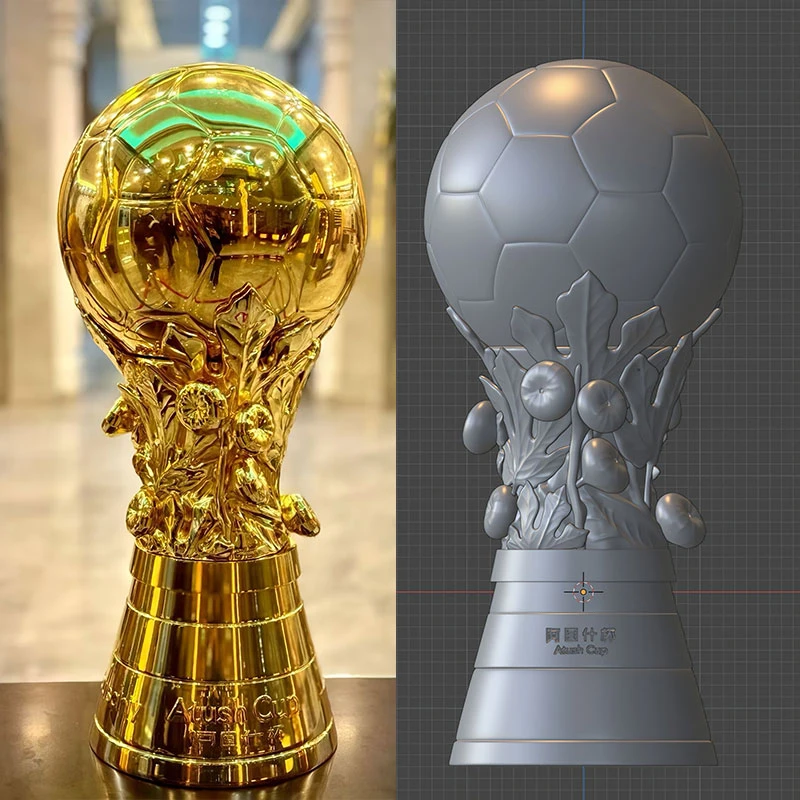 Atush Football Trophy Cup - Trophy Medal Badge Commemorative Coin Keychain Fridge Magnet Ornament Model Design wholesale custom supplier Atush Football Trophy Cup1