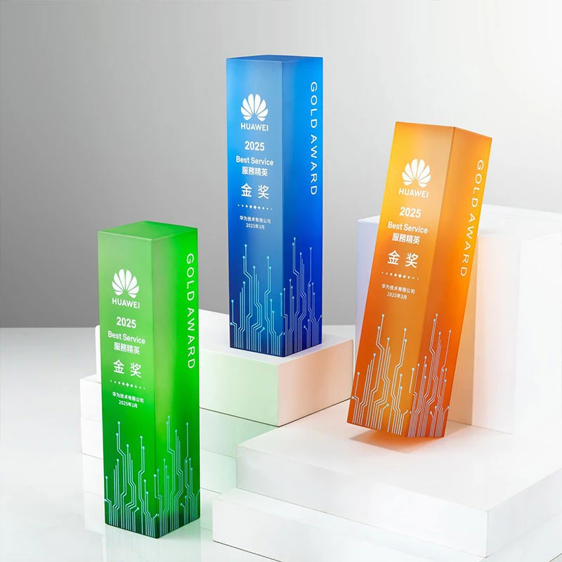 Custom colored crystal trophy2