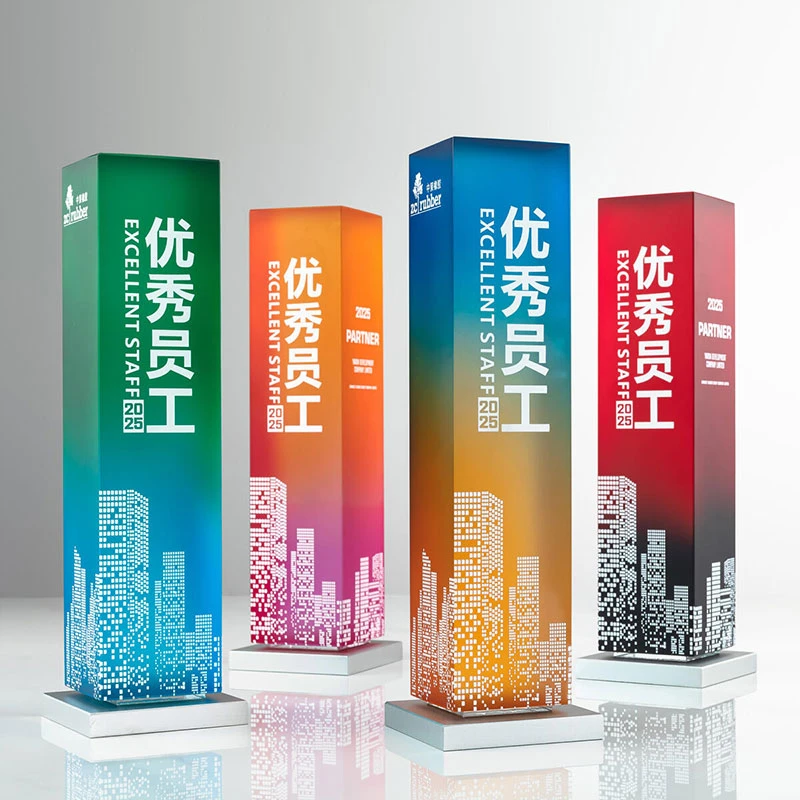 Custom colored crystal trophy4