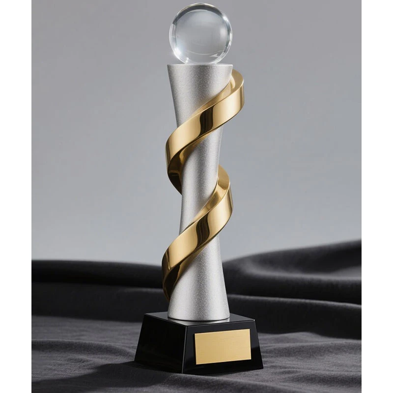 Custom crystal ball metal trophy1