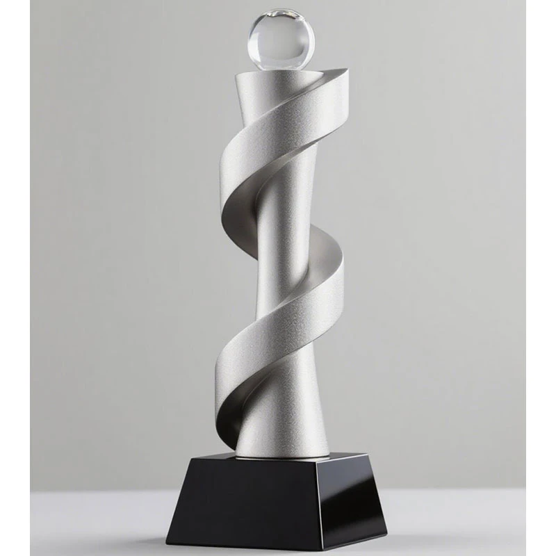 Custom crystal ball metal trophy2