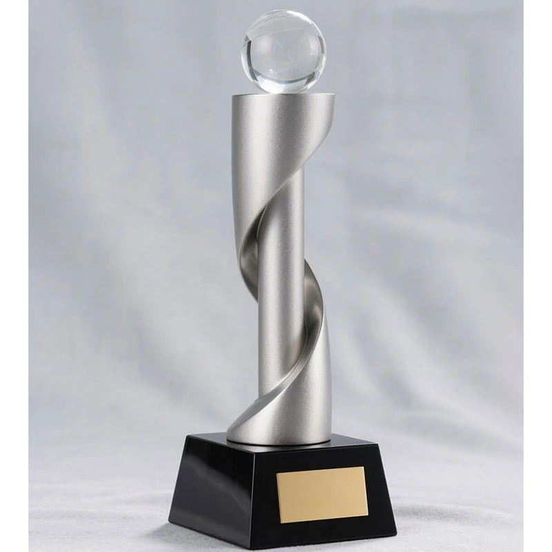 Custom crystal ball metal trophy3
