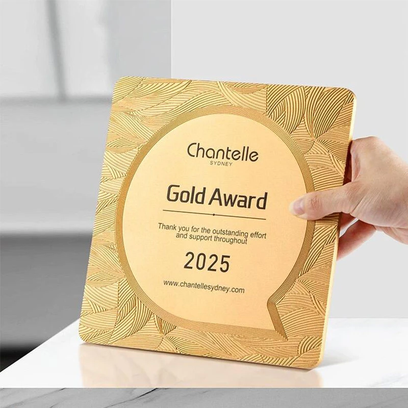 Engraved metal plate trophy2