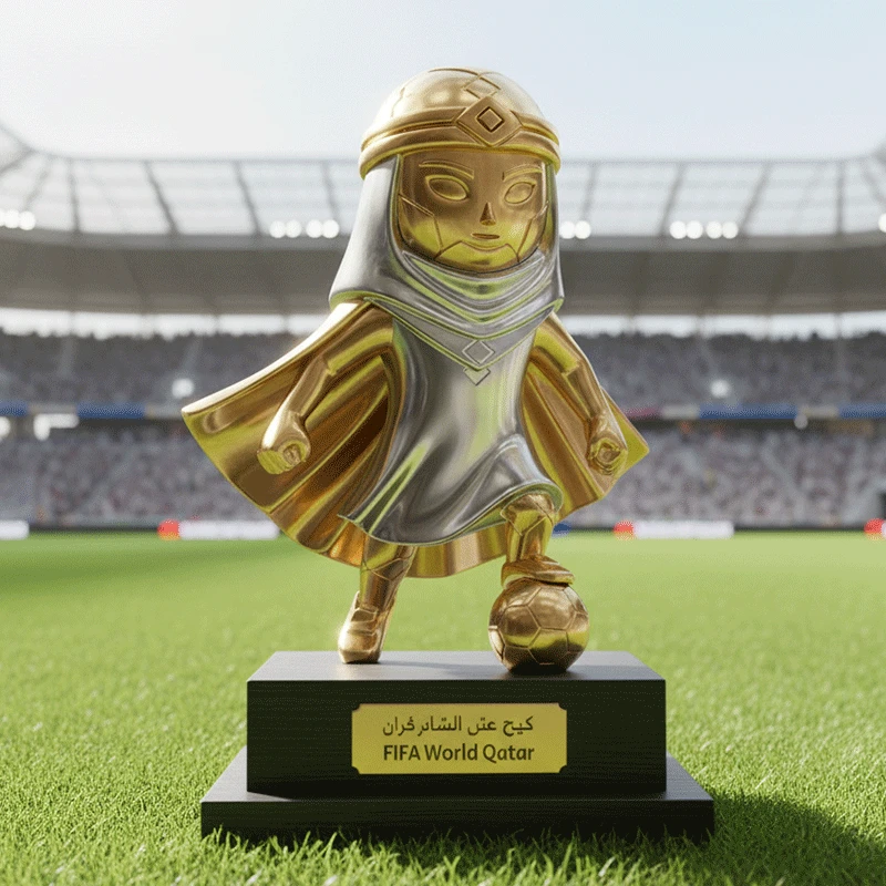 Custom Laeeb metal trophy - Trophy Medal Badge Commemorative Coin Keychain Fridge Magnet Ornament Model Design wholesale custom supplier Laeeb trophy model1