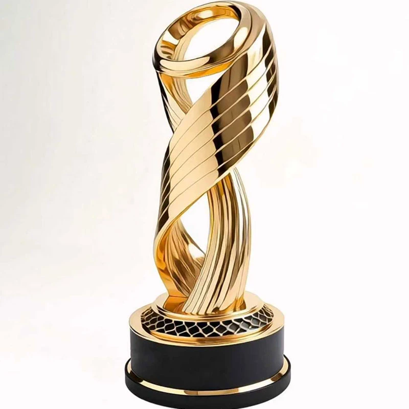 Uniquely shaped engraved metal trophy3