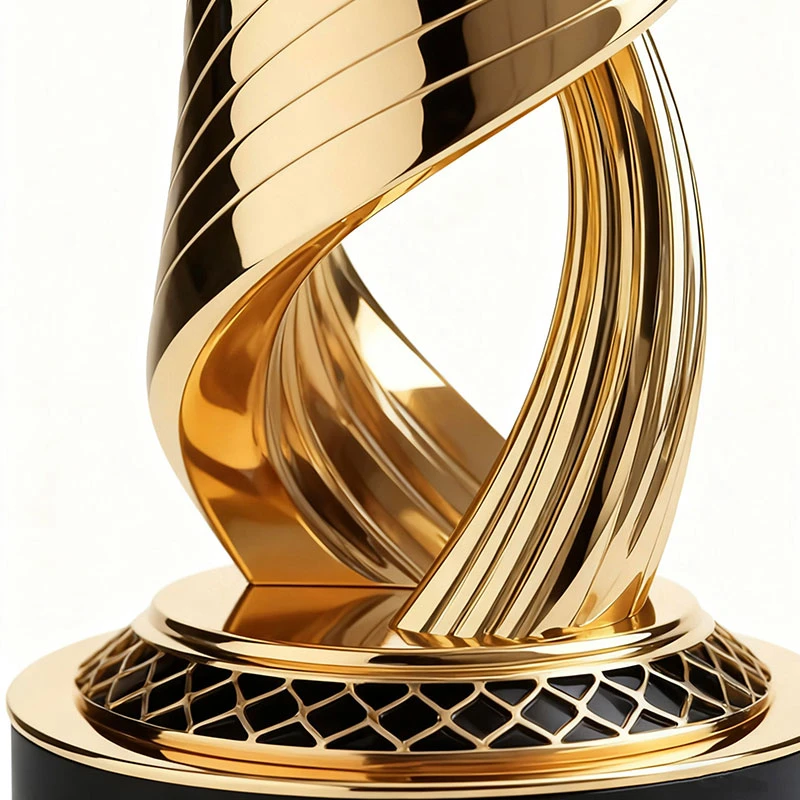 Uniquely shaped engraved metal trophy4