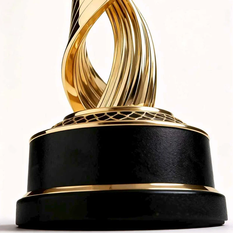 Uniquely shaped engraved metal trophy5