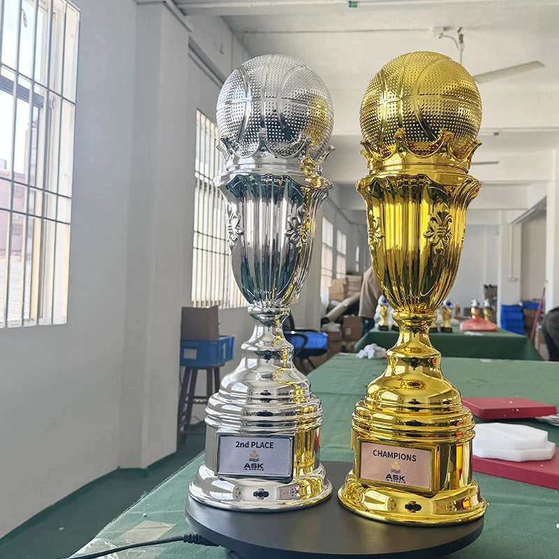 ready-made large metal basketball trophy3