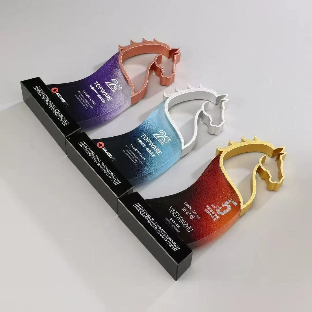 Metal Crystal Horse Trophy2