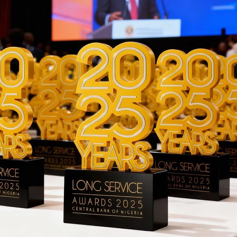 Custom Long Service Award - Trophy Medal Badge Commemorative Coin Keychain Fridge Magnet Ornament Model Design wholesale custom supplier Central Bank of Nigeria Awards3