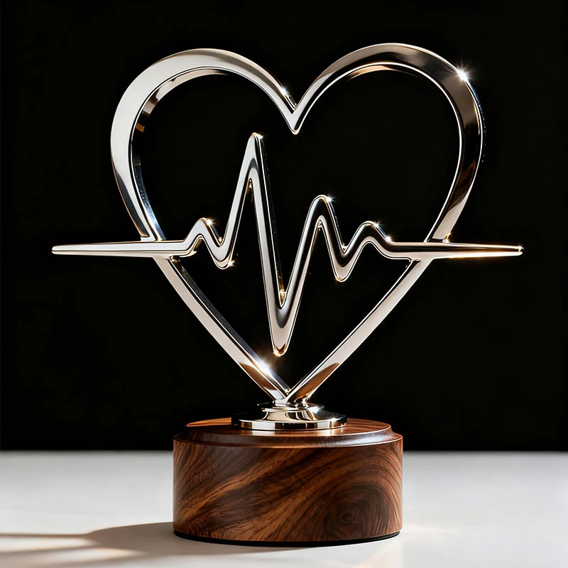 Creative Metal Heart-Shaped Trophy3