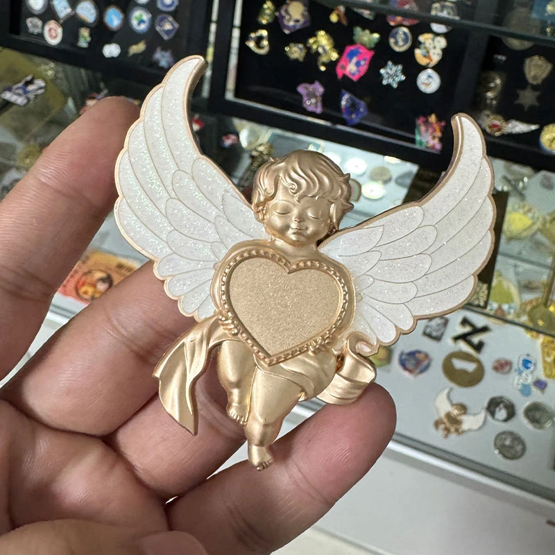 Cupid Metal Badge Fridge Magnet2