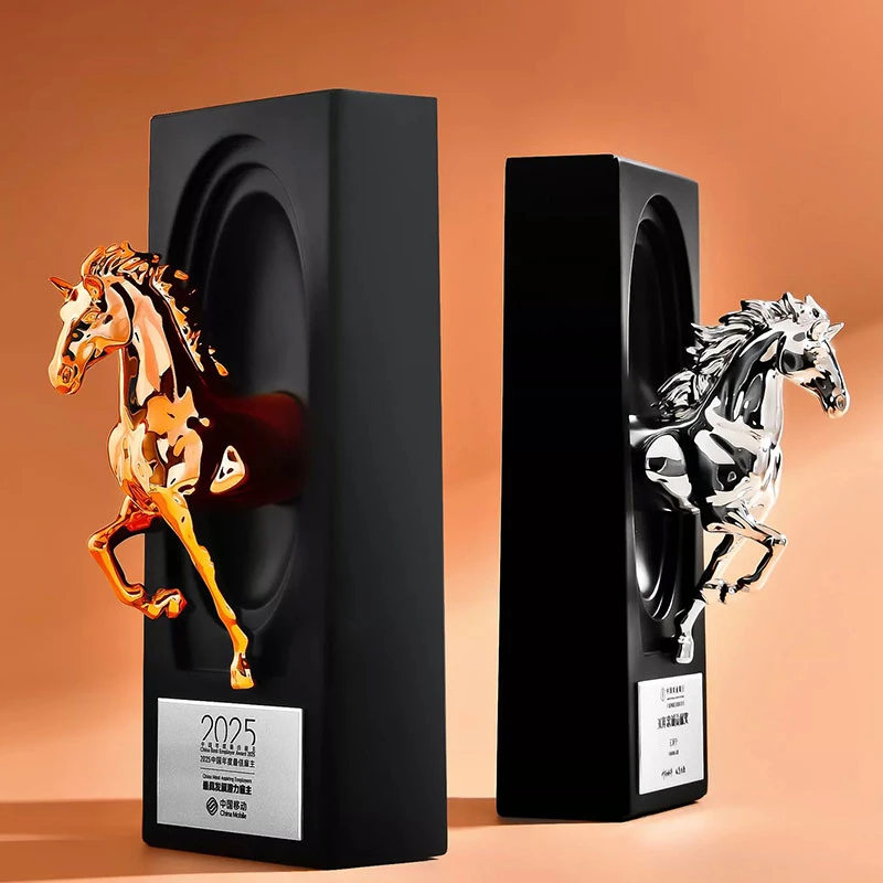 Gold Silver Bronze Horse Trophy1