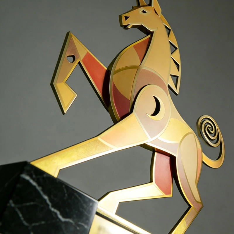 Horse Trophy with Marble Base3