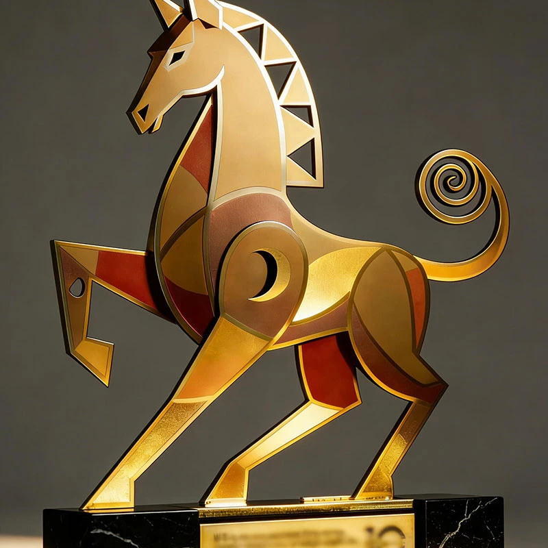 Horse Trophy with Marble Base4