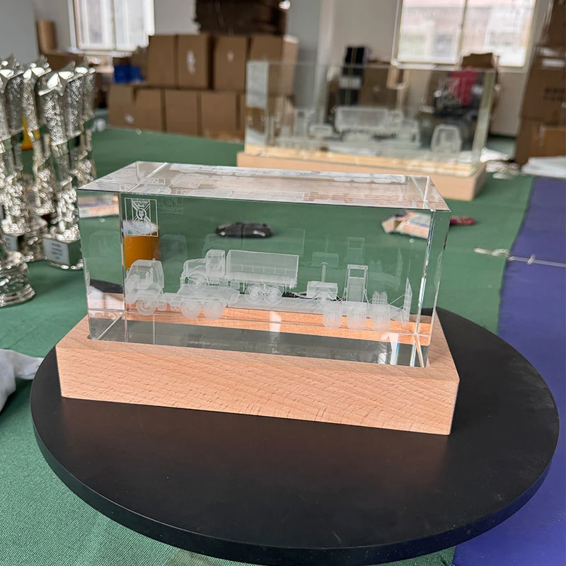 Transport Vehicle Crystal Engraving1