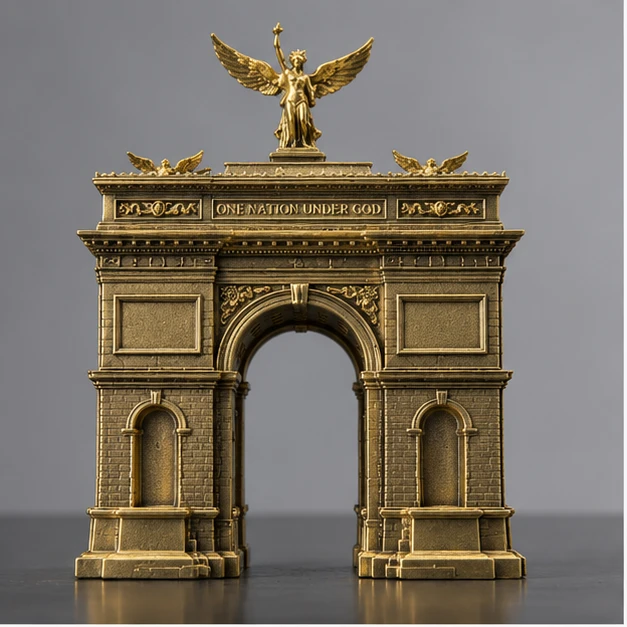 Custom arch metal model - MC ART AWARDS Custom-made model of the Arc de Triomphe in the United States