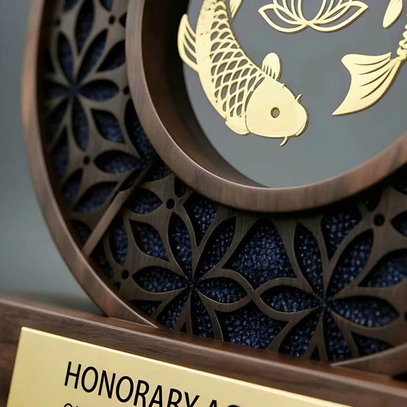 Engraved Walnut Trophy - MC ART AWARDS Walnut Trophy3