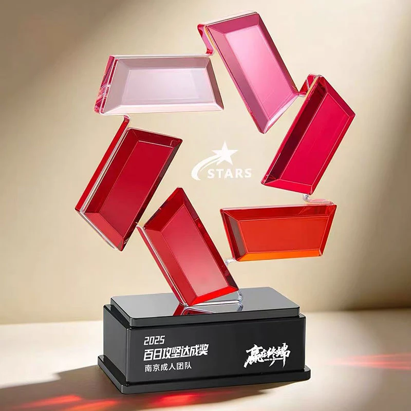 Creatively Designed Gradient Crystal Trophy4
