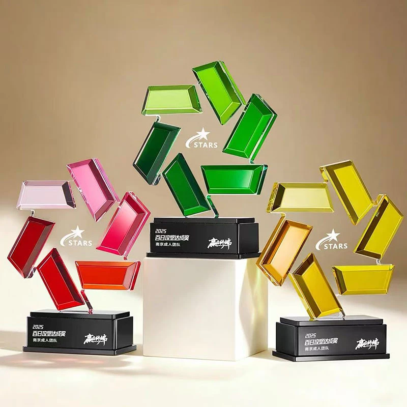 Creatively Designed Gradient Crystal Trophy5