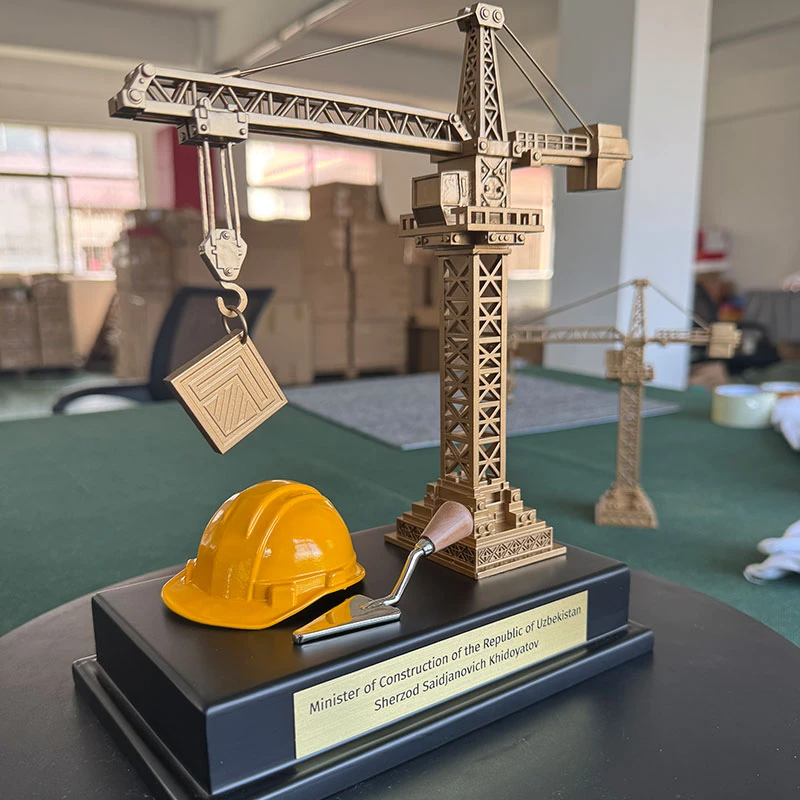 Custom-made brass tower crane model1