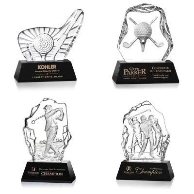 3D Erosion Crystal Golf Trophy
