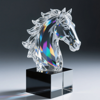 Crystal Horse Head Trophy4