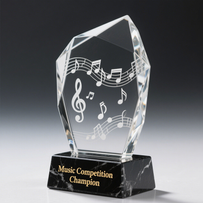 Crystal Musical Note Trophy1