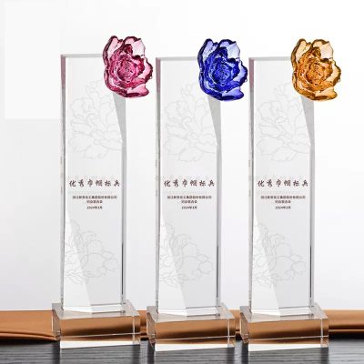 Crystal flower trophy 01