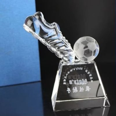 Crystal football boot trophy-04