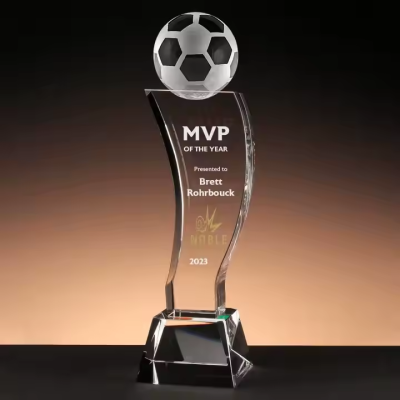 Crystal football trophy customization 01