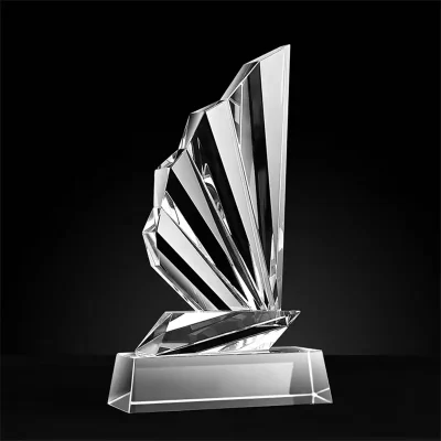 Crystal logo award trophy1