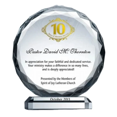 Crystal plate awards Manufacturer1