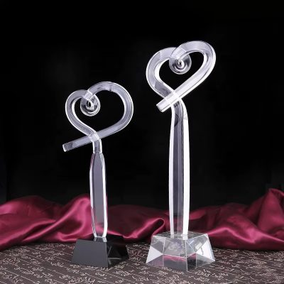 Custom Crystal Heart Trophy1