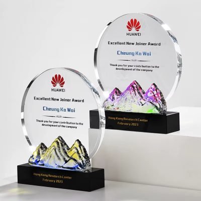 Custom round glass trophy-01
