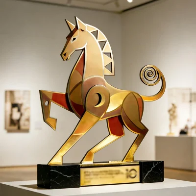 Horse Trophy with Marble Base1
