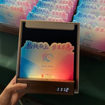 LED Wood Base Acrylic Trophy6